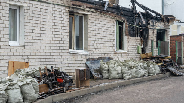 Professional Emergency Fire Cleanup technician working in Houston, TX